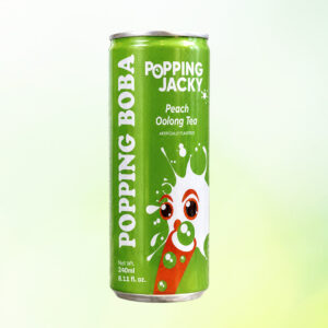 Popping Jacky - Peach Oolong Tea popping boba (240ml) x 24 cans